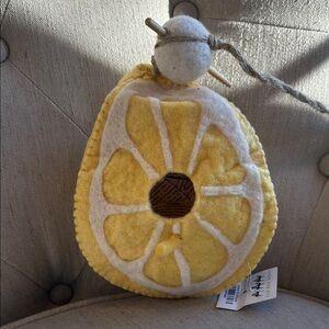 Felted Lemon Birdhouse - handcrafted